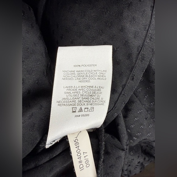 Express Black Polka Dot Ruffle Sleeve Blouse – Size Medium - Picture 8 of 9